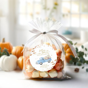 Verliefd op pompoen Herfst Baby shower Ronde Sticker