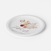 Verliefd op Pompoen Herfst Bruiloft Papieren Bordje (Gekanteld)