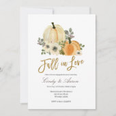 Verliefd op pompoen verlovingsfeest uitnodiging (Voorkant)