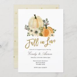 Verliefd op pompoen verlovingsfeest uitnodiging