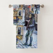 Verliefd op problemen en in moeilijkheden met lief bad handdoek (Insitu)