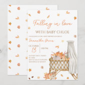 Verliefd op Pumpkin Baby shower Kaart (Voorkant / Achterkant)