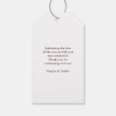 Verliefd op Rustieke Elegante Pompoen Cadeaulabel (Achterkant)