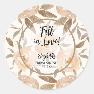 Verliefd op Rustieke Herfst Bloemen Ronde Sticker
