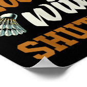 Verliefd op shuttle badminton enthousiasteling  poster (Hoek)
