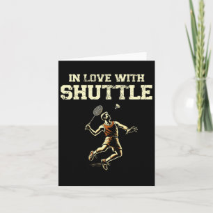 Verliefd op Shuttle Dminton Player Shuttle Racket Kaart