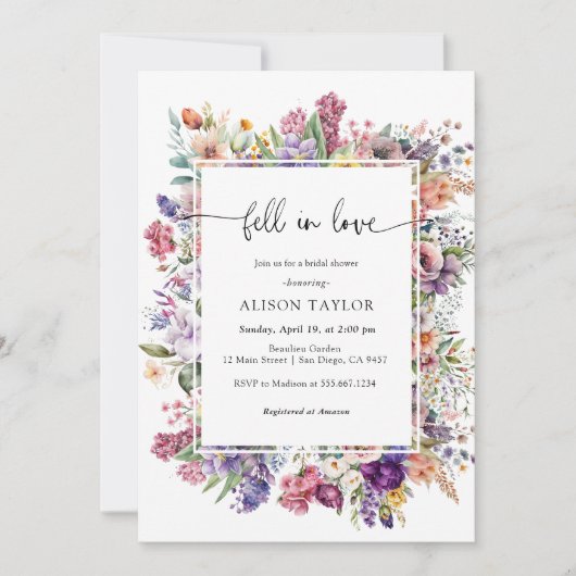 Verliefd op Vrijgezellenfeest Floral Spring Garden Kaart (Voorkant)