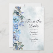 Verliefd op Waterverf Blue Floral Bliss Kaart (Voorkant)