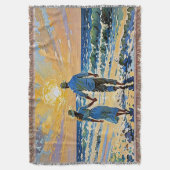 Verliefd paar op het strand - Gooi Deken (Voorkant Verticaal)