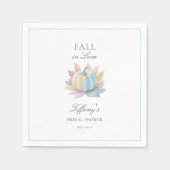 Verliefd Pastelblauwe Pompoen Bruiloft Servet (Voorkant)