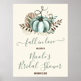 Verliefd Raken, Blauwe Pompoen, Bruiloft met Bloem Poster