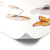 Verliefd raken Boho Herfst Bruiloft Feest Welkom  Poster (Hoek)