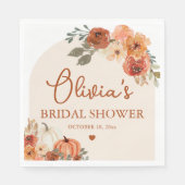 Verliefd raken Boho Terracotta Pompoen Bruidsmeisj Servet (Voorkant)