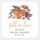 Verliefd Raken Bruidsfeest Vierkante Sticker (Voorkant)