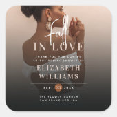 Verliefd Raken Dank dat je er bent Bruidsfeest Vierkante Sticker (Voorkant)