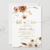 Verliefd raken Gouden Crème Terracotta Bruidsdouch Kaart (Voorkant)