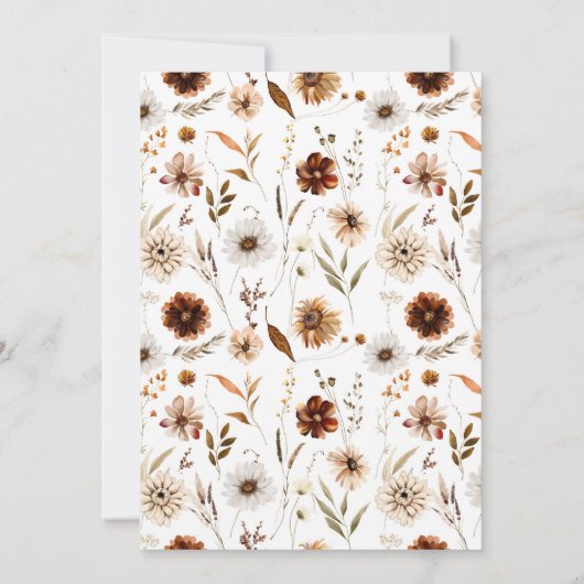 Verliefd raken Gouden Crème Terracotta Bruidsdouch Kaart (Achterkant)