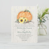 Verliefd raken op Pompoen Zonnebloemen & Lichten B Kaart (Staand voorkant)