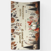 Verliefd Raken Pompoenlandelijke Rustieke Bruidsdo Spandoek (Verticaal)