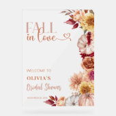 Verliefd raken Welkom Bruidsborrel gesuikerd Acryl Bord (Voorkant)