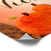 Verliefd raken Whimsical herfstfeest banner Poster (Hoek)