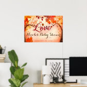 Verliefd raken Whimsical herfstfeest banner Poster (Thuiskantoor)