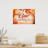 Verliefd raken Whimsical herfstfeestbanner Poster (Keuken)
