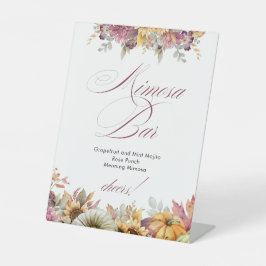 Verliefd Reken Bruidsfeest Mimosa Bar Reclamebord Met Voetstuk