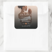 Verliefd Reken op je komst Bruidsborrel Vierkante Sticker (Tas)