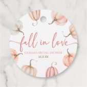 Verliefd Rood Pompoen Bruiloft Bedankjes Labels (Achterkant)