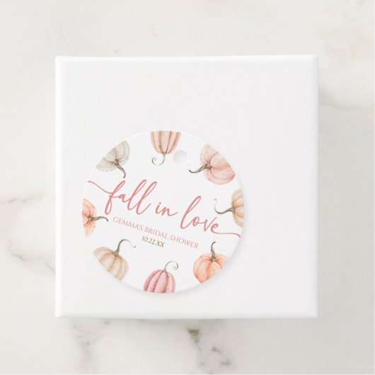 Verliefd Rood Pompoen Bruiloft Bedankjes Labels (In situ)