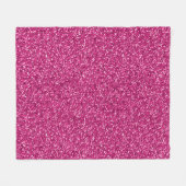 Verliefd Roze Glitter Fleece Deken (Voorkant (Horizontaal))