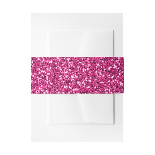Verliefd Roze Glitter Uitnodigingen Wikkel (Voorkant Voorbeeld)