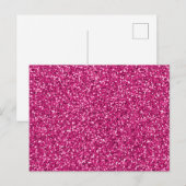 Verliefd Roze Glitters Briefkaart (Voorkant / Achterkant)