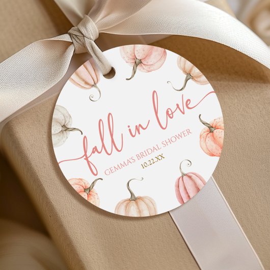 Verliefd Roze Pompoen Bruiloft Bedankjes Labels