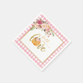 Verliefd Servet - Roze Gingham (Hoek)