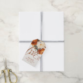 Verliefd Terracotta Pampas Boho Bruiloftsfeest Cadeaulabel (Met Touw)