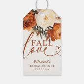 Verliefd Terracotta Pampas Boho Bruiloftsfeest Cadeaulabel (Achterkant)