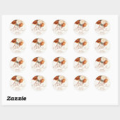 Verliefd Terracotta Pampas Boho Bruiloftsfeest Ronde Sticker (Vel)