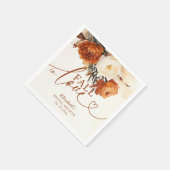 Verliefd Terracotta Pampas Boho Bruiloftsfeest Servet (Hoek)