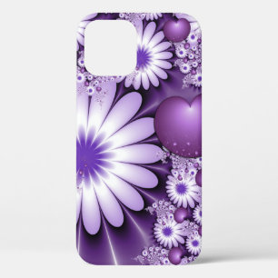 Verliefd worden Abstracte Bloemen & Harten Fractal Case-Mate iPhone Case