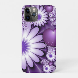 Verliefd worden Abstracte Bloemen & Harten Fractal Case-Mate iPhone Case