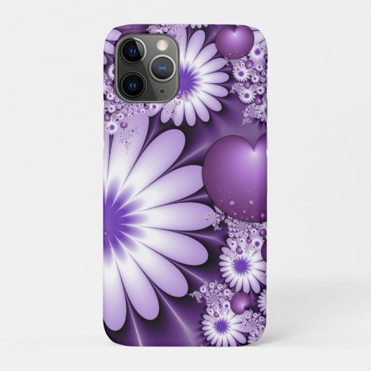 Verliefd worden Abstracte Bloemen & Harten Fractal Case-Mate iPhone Case (Achterkant)