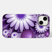 Verliefd worden Abstracte Bloemen & Harten Fractal Case-Mate iPhone Case (Achterkant (horizontaal))