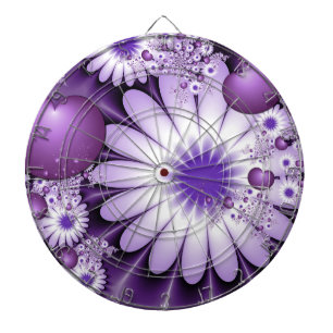 Verliefd worden Abstracte Bloemen & Harten Fractal Dartbord