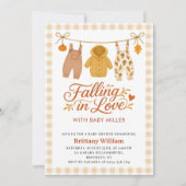 Verliefd worden Autumn Baby Clothes Baby shower Kaart (Voorkant)