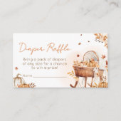 Verliefd worden Autumn Baby shower Luier Raffle Informatiekaartje (Voorkant)