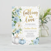 Verliefd worden Baby shower Invitation Herfst Show Kaart (Staand voorkant)