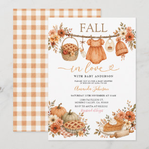 Verliefd worden Baby Shower Uitnodiging Pompoentaa