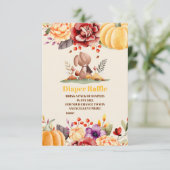 Verliefd worden Baby Woodland Diapper Raffle Informatiekaartje (Staand voorkant)